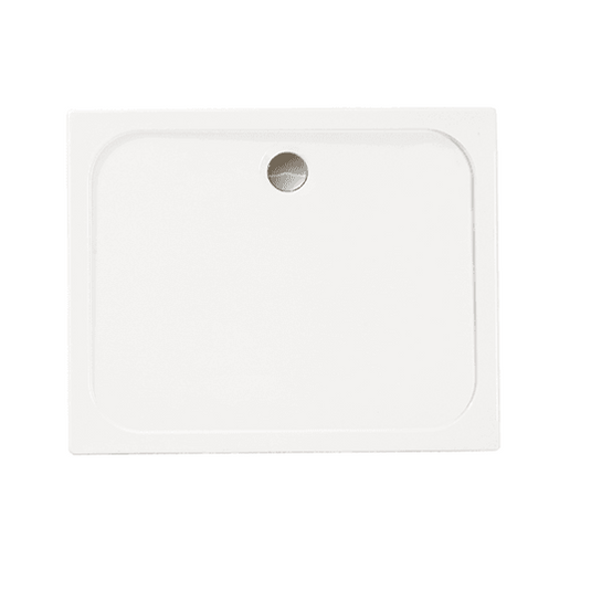 Merlyn MStone 1700 x 800mm Rectangular Shower Tray with 90mm Fast Flow Waste - White - D178RT - Bathroom Shack