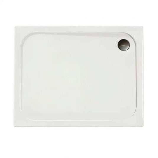 Merlyn Touchstone 1100 x 800mm Rectangular Shower Tray Without Waste - White - S118RTTO - Bathroom Shack