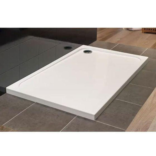 Merlyn Touchstone 1500 x 760mm Anti Slip Rectangular Shower Tray Without Waste - White - S1576RTASTO - Bathroom Shack