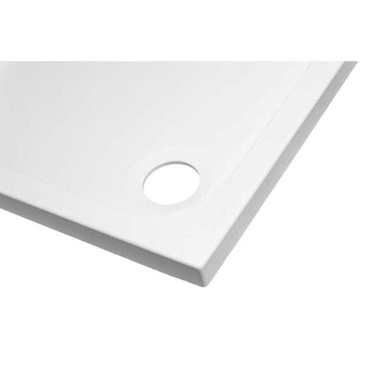 Merlyn Touchstone 1500 x 760mm Anti Slip Rectangular Shower Tray Without Waste - White - S1576RTASTO - Bathroom Shack