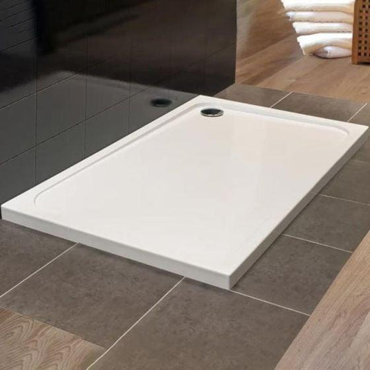 Merlyn Touchstone 1600 x 800mm Rectangular Shower Tray Without Waste - White - S168RTTO - Bathroom Shack