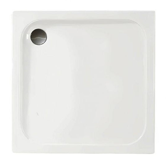 Merlyn Touchstone 900 x 900mm Antislip Square Shower Tray Without Waste - White - S90SQASTO - Bathroom Shack