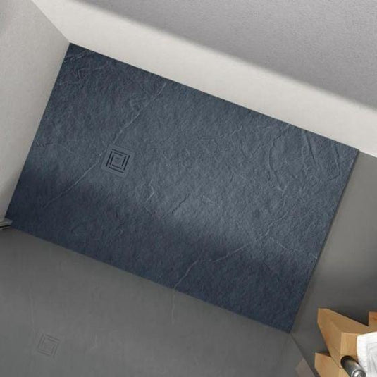 Merlyn Truestone 1400 x 800mm Rectangular Shower Tray with Integrated Waste - Graphite - T148RTG - Bathroom Shack