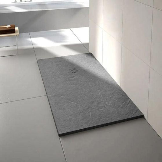 Merlyn Truestone 1700 x 800mm Rectangular Shower Tray with Integrated Waste - Fossil Grey - T178RTF - Bathroom Shack