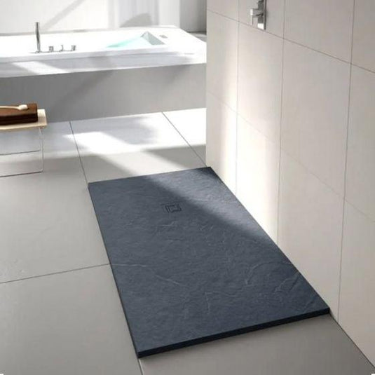 Merlyn Truestone 1700 x 800mm Rectangular Shower Tray with Integrated Waste - Graphite - T178RTG - Bathroom Shack