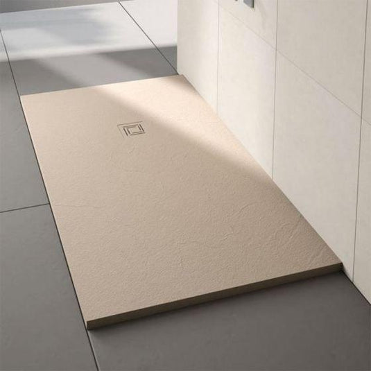 Merlyn Truestone 1700 x 800mm Rectangular Shower Tray with Integrated Waste - Sandstone - T178RTS - Bathroom Shack