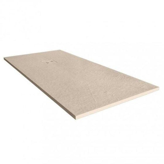 Merlyn Truestone 1700 x 800mm Rectangular Shower Tray with Integrated Waste - Sandstone - T178RTS - Bathroom Shack
