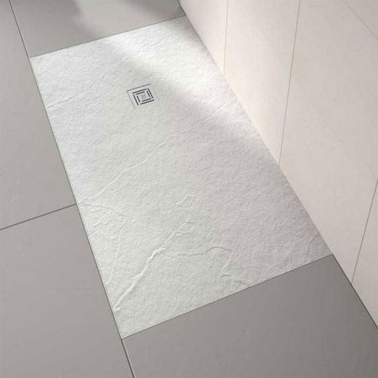 Merlyn Truestone 1700 x 800mm Rectangular Shower Tray with integrated Waste - White - T178RTW - Bathroom Shack