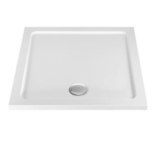 MX Elements 1100 x 1100mm Low Profile Square Shower Tray - White - Bathroom Shack