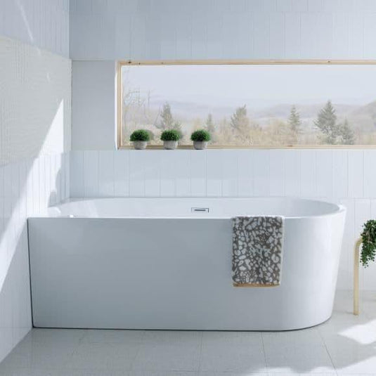 Oceana Barmouth 1700mm J Shape Freestanding Bath (LH) - Bathroom Shack