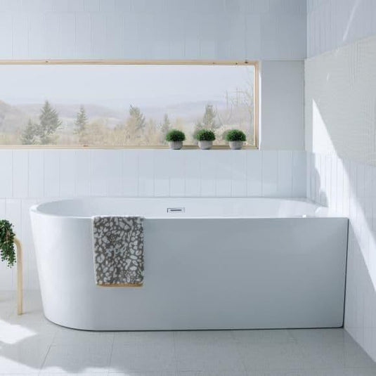 Oceana Barmouth 1700mm J Shape Freestanding Bath (RH) - Bathroom Shack