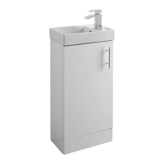 Oceana Bijou 400 Floorstanding Vanity Unit & Basin in Gloss White - Bathroom Shack