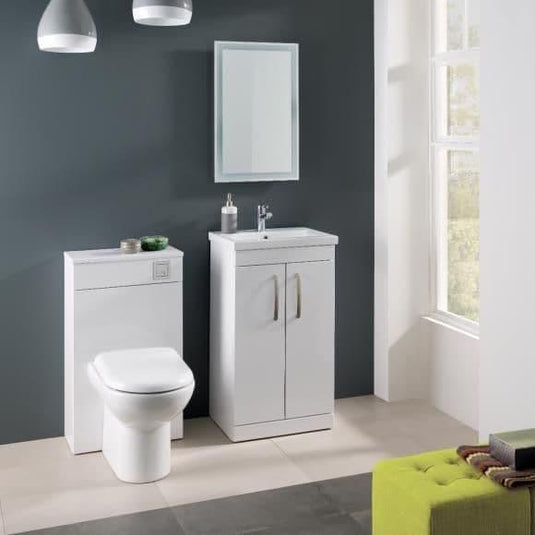 Oceana Eden 500 Back to Wall WC Toilet Unit Gloss in Gloss White - Bathroom Shack