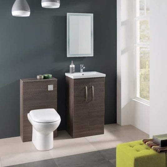 Oceana Eden 500 Back to Wall WC Toilet Unit Gloss in Grey Avola - Bathroom Shack