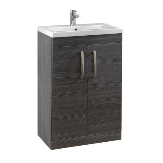 Oceana Eden 500mm Floorstanding Vanity Unit & Basin in Hacienda Black - Bathroom Shack
