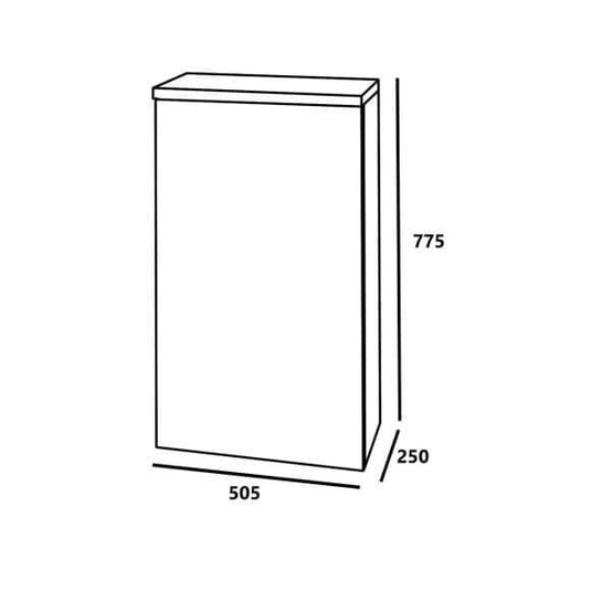 Oceana Kara 500mm Toilet Unit - White - Bathroom Shack