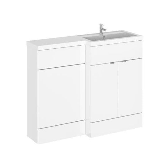 Oceana Rio 1100mm Furniture Set & Basin in Gloss White (RH) - Bathroom Shack