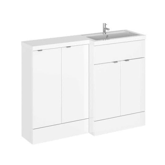 Oceana Rio 1200 Type A Furniture Set & Basin in Gloss White (LH) - Bathroom Shack