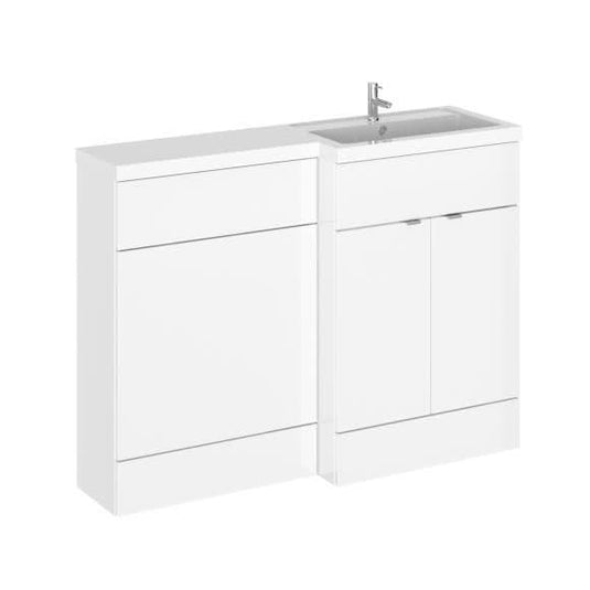Oceana Rio 1200 Type A Furniture Set & Basin in Gloss White (RH) - Bathroom Shack