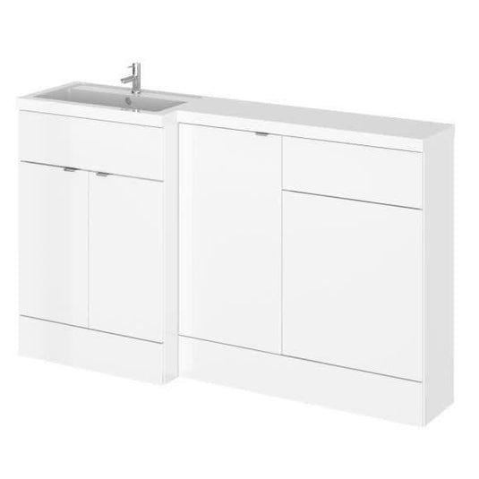 Oceana Rio 1500 Type A Furniture Set & Basin in Gloss White (LH) - Bathroom Shack