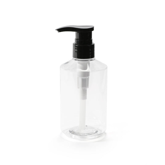 Origins Dispenser Bottle 300ml & Pump - Clear/Black - Bathroom Shack