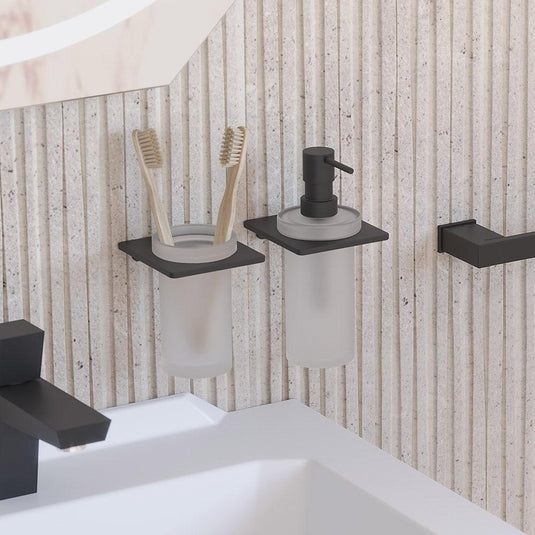 Origins S Cube Tumbler - Black - Bathroom Shack