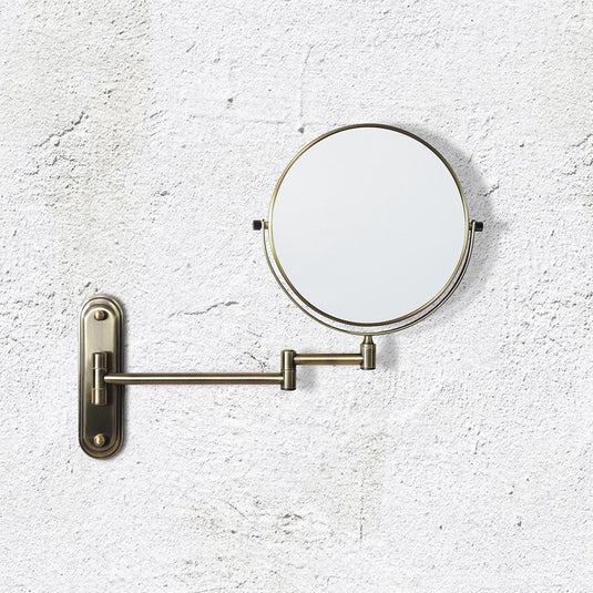 Origins Taylor Reversible 5x Magnifying Wall Mirror - Aged Brass - Bathroom Shack