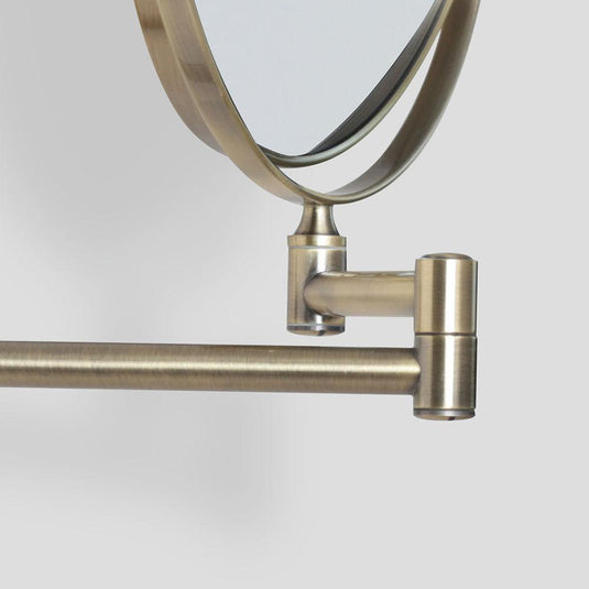 Origins Taylor Reversible 5x Magnifying Wall Mirror - Aged Brass - Bathroom Shack