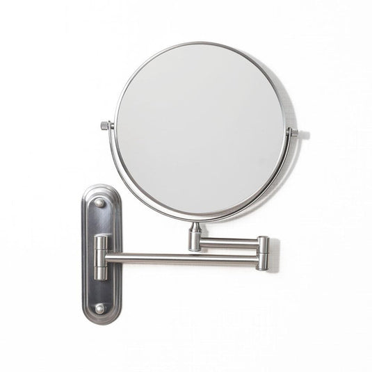 Origins Taylor Reversible 5x Magnifying Wall Mirror - Brushed Nickel - Bathroom Shack