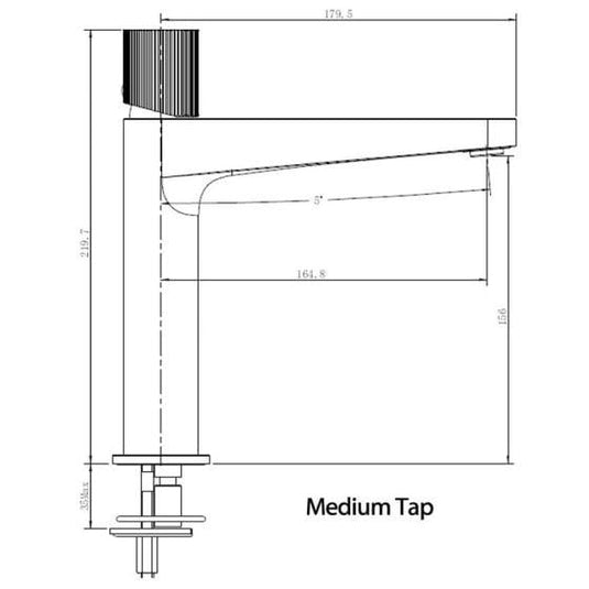 RAK Ceramics Amalfi Mid Height Basin Mixer - Chrome - RAKAMA3016C - Bathroom Shack