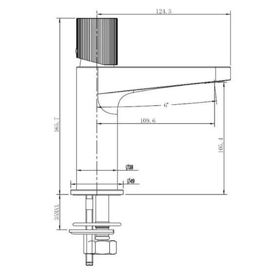 RAK Ceramics Amalfi Standard Basin Mixer - Chrome - RAKAMA3001C - Bathroom Shack