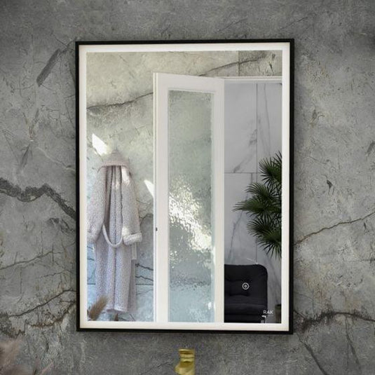 RAK Ceramics Art Square 500 x 700mm LED Mirror - Matt Black - RAKARTSQMB5001 - Bathroom Shack