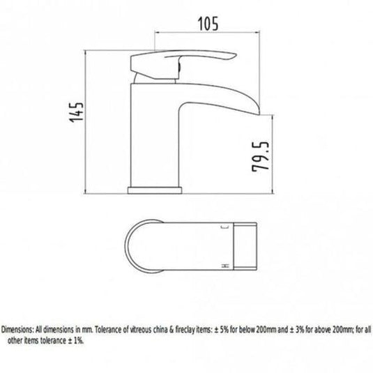 RAK Ceramics Basin Art Monobloc Waterfall Basin Mixer Curve - Chrome - RAKWFC3001 - Bathroom Shack