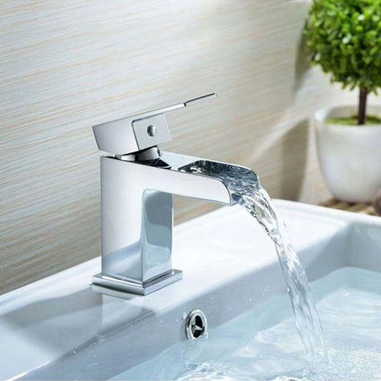 RAK Ceramics Basin Art Monobloc Waterfall Basin Mixer Flat - Chrome - RAKWFF3001 - Bathroom Shack