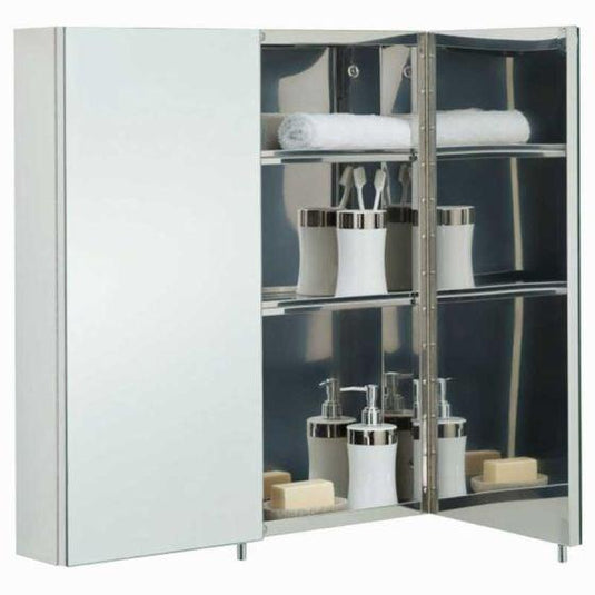 RAK Ceramics Delta Stainless Steel Double Cabinet With Mirrored Doors - 12SL801 - Bathroom Shack