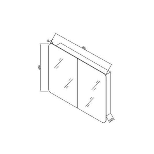 RAK Ceramics Duo Stainless Steel Double Cabinet With Mirrored Doors - 12SL380 - Bathroom Shack