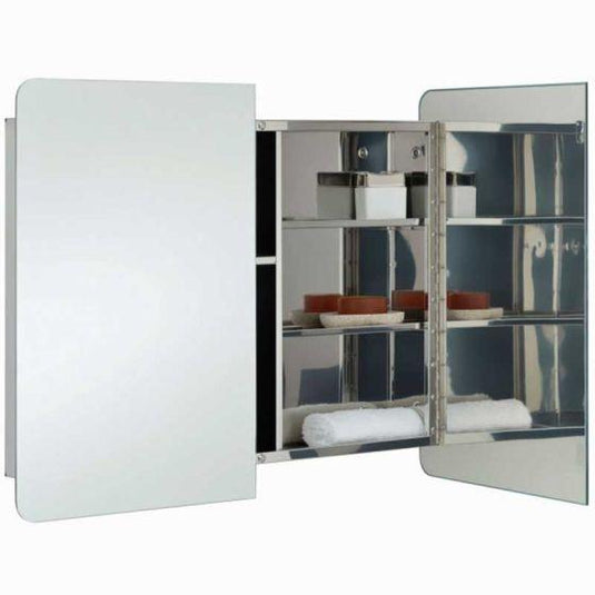 RAK Ceramics Duo Stainless Steel Double Cabinet With Mirrored Doors - 12SL380 - Bathroom Shack