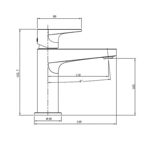 RAK Ceramics Ischia Standard Basin Mixer - Chrome - RAKISH3001C - Bathroom Shack