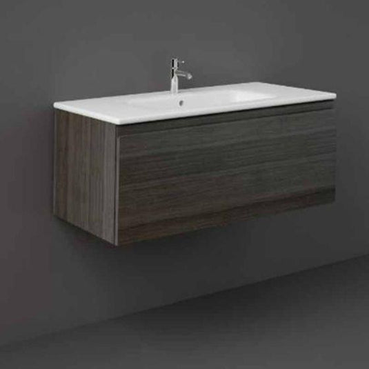 RAK Ceramics Joy Uno Wall Hung Vanity Unit 100cm - Moka Walnut - UNOWH100MOK - Bathroom Shack