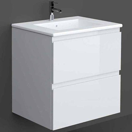 RAK Ceramics Joy Wall Hung Vanity Unit 60cm - Pure White - JOYWH060PWH - Bathroom Shack