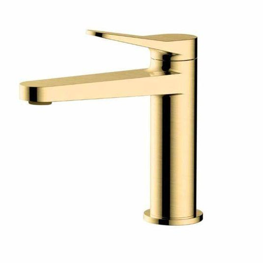 RAK Ceramics Petit Round Standard Basin Mixer - Brushed Gold - RAKPER3001G - Bathroom Shack