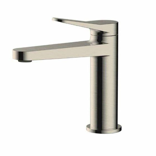 RAK Ceramics Petit Round Standard Basin Mixer - Brushed Nickel - RAKPER3001N - Bathroom Shack