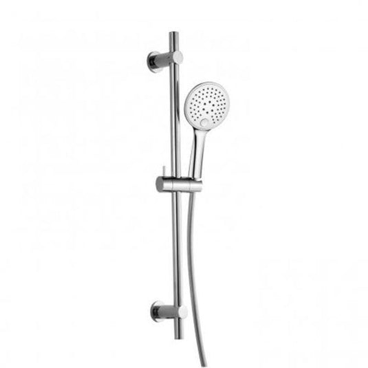 RAK Ceramics Round Slider Rail Shower Kit with Three Function Shower Handset - Chrome - RAKSHW1008 - Bathroom Shack