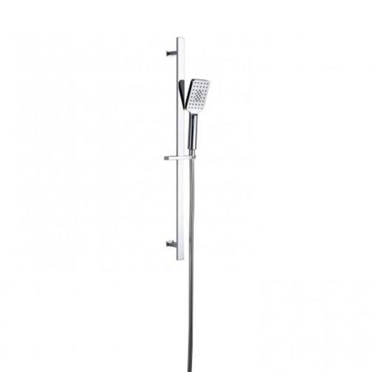 RAK Ceramics Square Slider Rail Shower Kit With Three Function Shower Handset - Chrome - RAKSHW1007 - Bathroom Shack