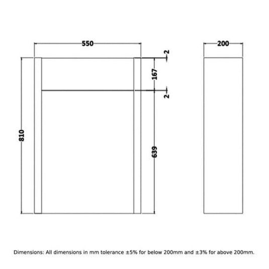 RAK Ceramics Washington 550mm Toilet Unit - Grey - RAKWWC55503 - Bathroom Shack