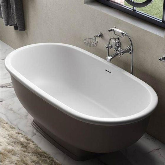 RAK Ceramics Washington Freestanding Bath 1560 x 810mm - Matt Grey - WTBT15681503 - Bathroom Shack