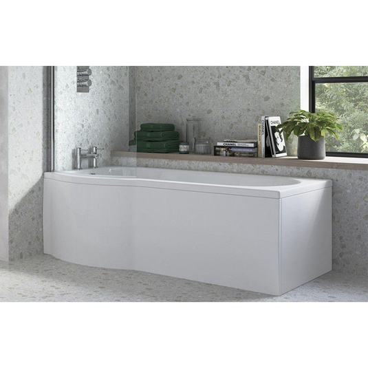 Ruby 1700mm P Shape Front Bath Panel - White - RUBY104768 - Bathroom Shack