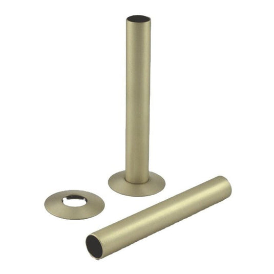 Ruby 18mm Radiator Pipe Sleeves - Brushed Brass - RUBY108873 - Bathroom Shack