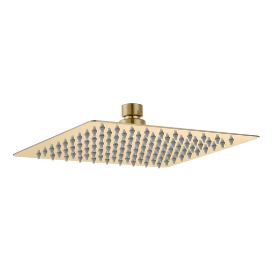 Ruby 200mm Square Showerhead - Brushed Brass - RUBY108596 - Bathroom Shack