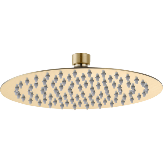 Ruby 250mm Round Showerhead - Brushed Brass - RUBY106554 - Bathroom Shack